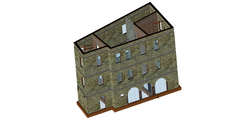 Edificio 'Ex Sartori' - vista 3D - De Luca Associati