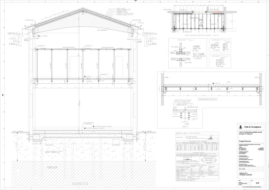 Sections techincal drawings | De Luca Associati - Structural Engineering