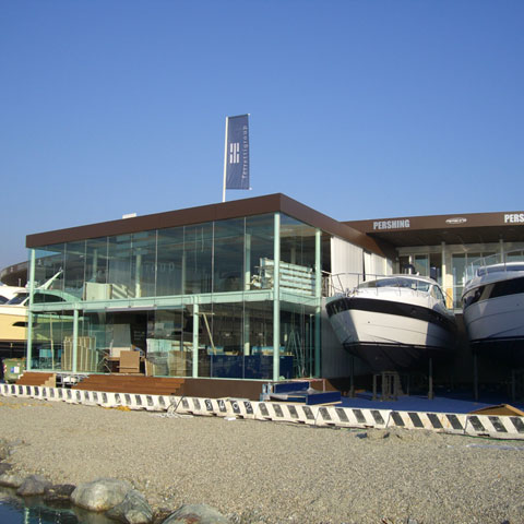 Pavilion Ferretti - Salone Nautico Genova 2007 - De luca Associati Structural Engineering