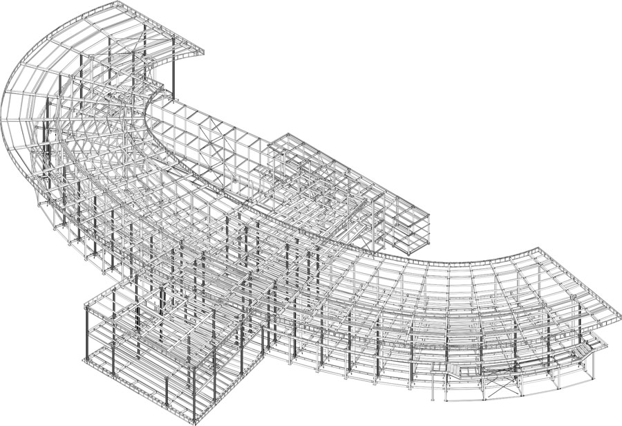 3D steel structure technical drawings | De Luca Associati - Structural Engineering
