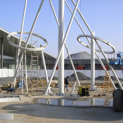Totems in Milano fair - Rho Milano - De Luca Associati Structural Engineering