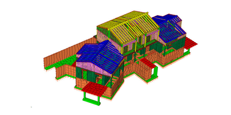 Construction of 6 housing units - 3D model - De Luca Associati