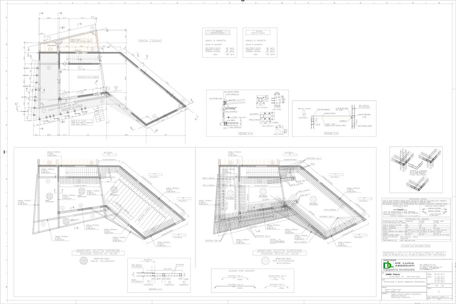 Plants technical drawing | De Luca Associati - Structural Engineering