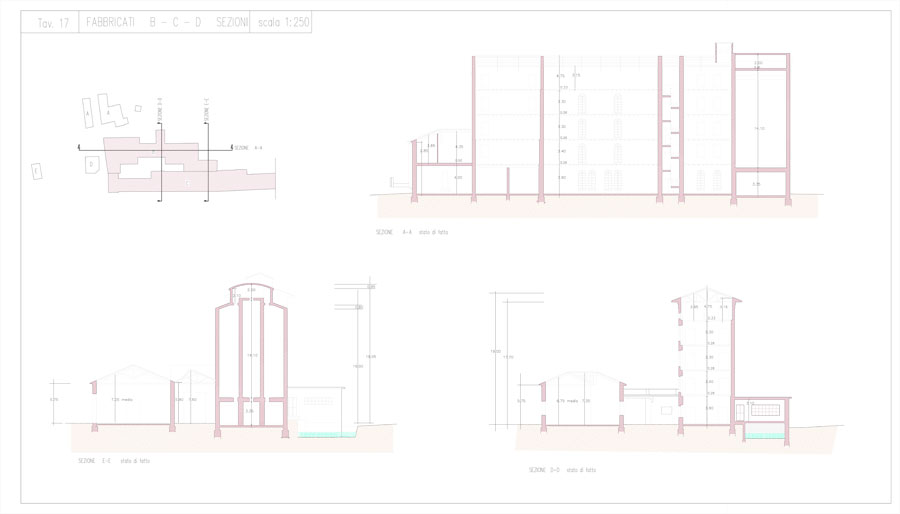 Sections techincal drawings | De Luca Associati - Structural Engineering
