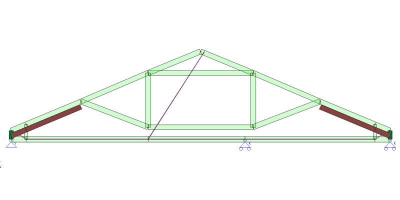 Museo della Battaglia - existing truss view - De Luca Associati