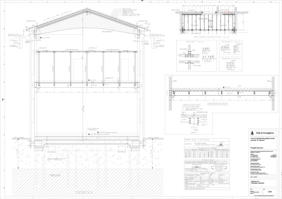 Disegno tecnico Sezioni | De Luca Associati - Ingegneria strutturale