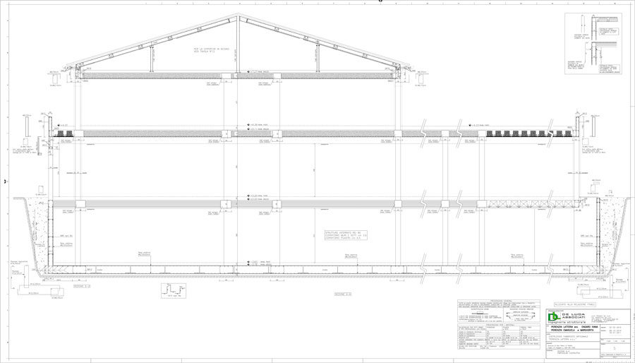 Disegno tecnico Sezioni | De Luca Associati - Ingegneria strutturale