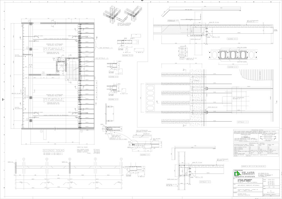 Disegno tecnico Piante | De Luca Associati - Ingegneria strutturale