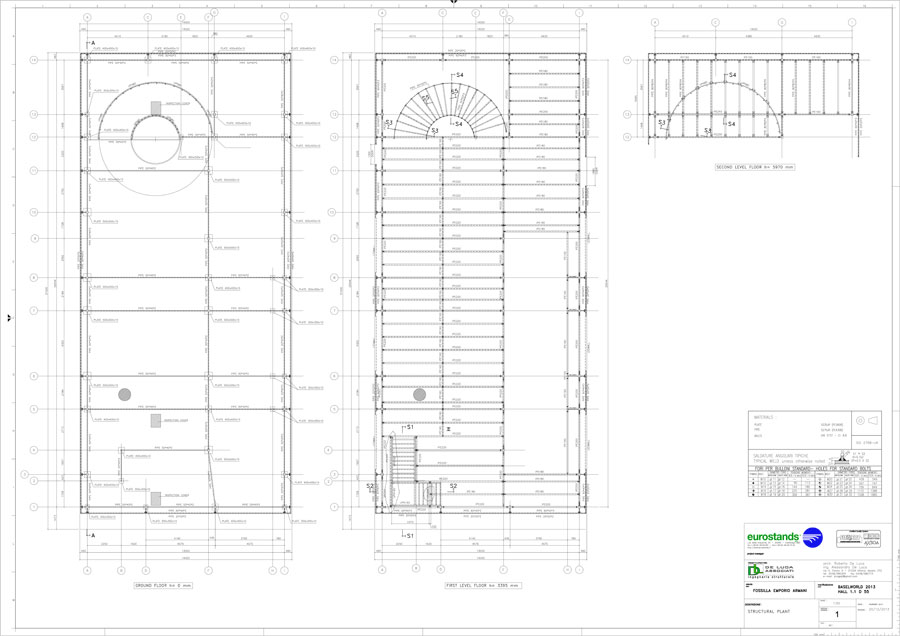 Disegno tecnico Pianta | De Luca Associati - Ingegneria strutturale