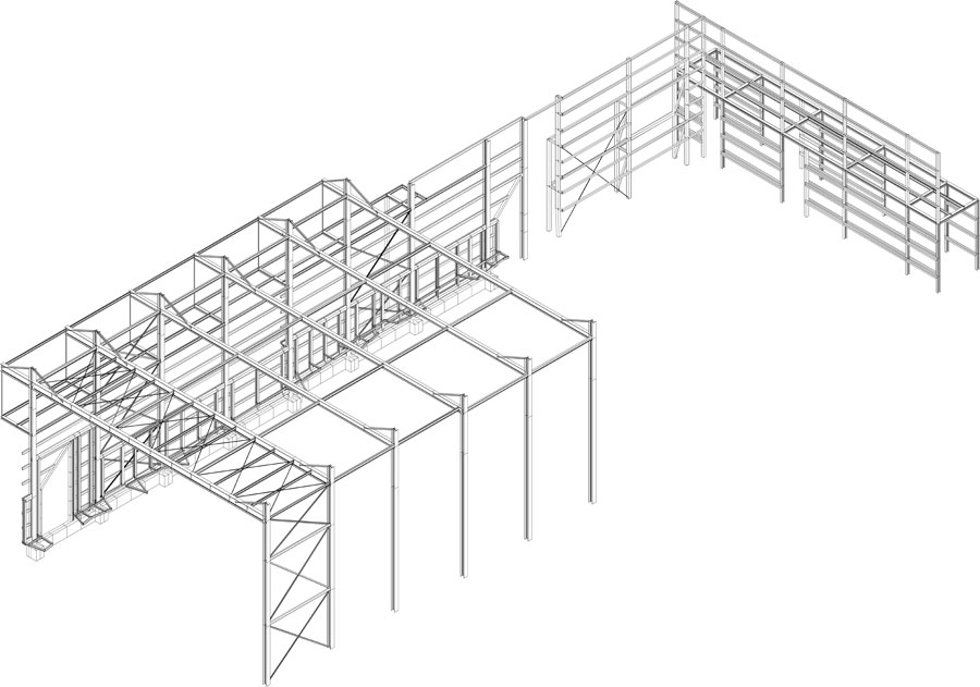 Disegno tecnico Vista 4 | De Luca Associati - Ingegneria strutturale