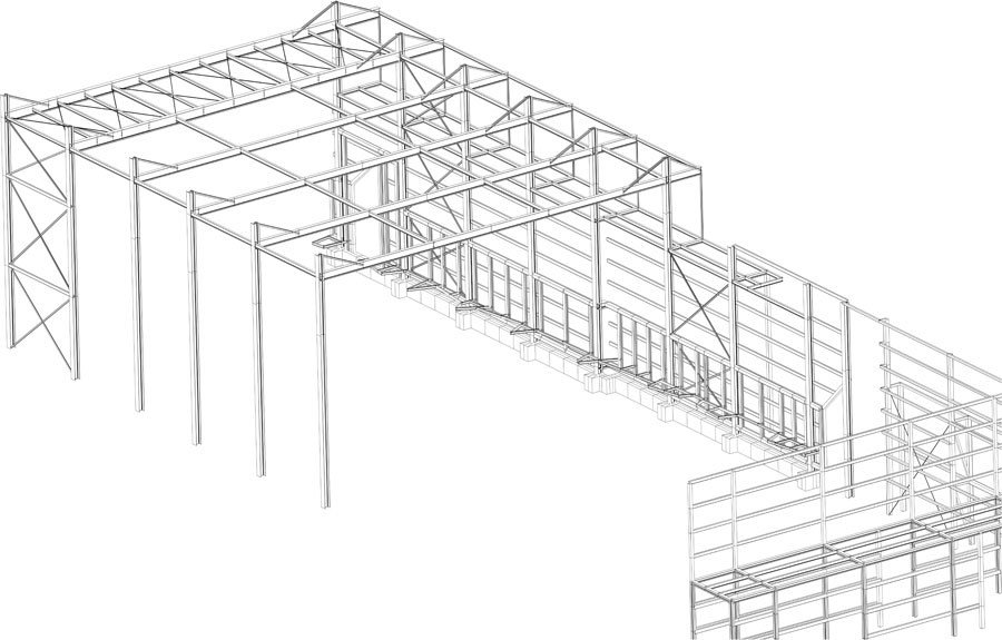 Disegno tecnico Vista 6 | De Luca Associati - Ingegneria strutturale