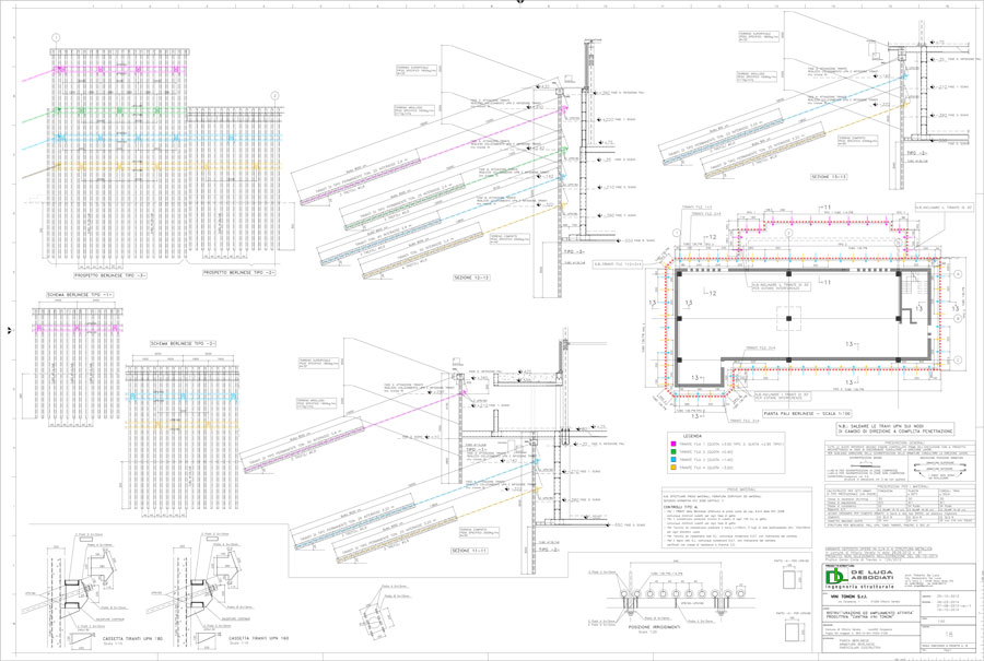 Disegno tecnico Berlinese | De Luca Associati - Ingegneria strutturale