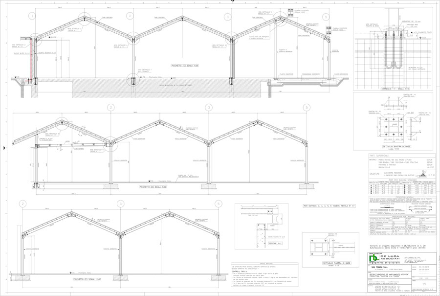 Disegno tecnico Sezioni | De Luca Associati - Ingegneria strutturale