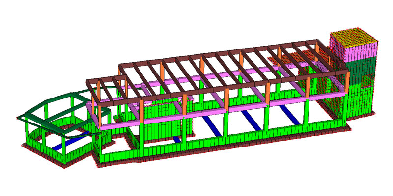 Costruzione edificio industriale - vista 3D - De Luca Associati