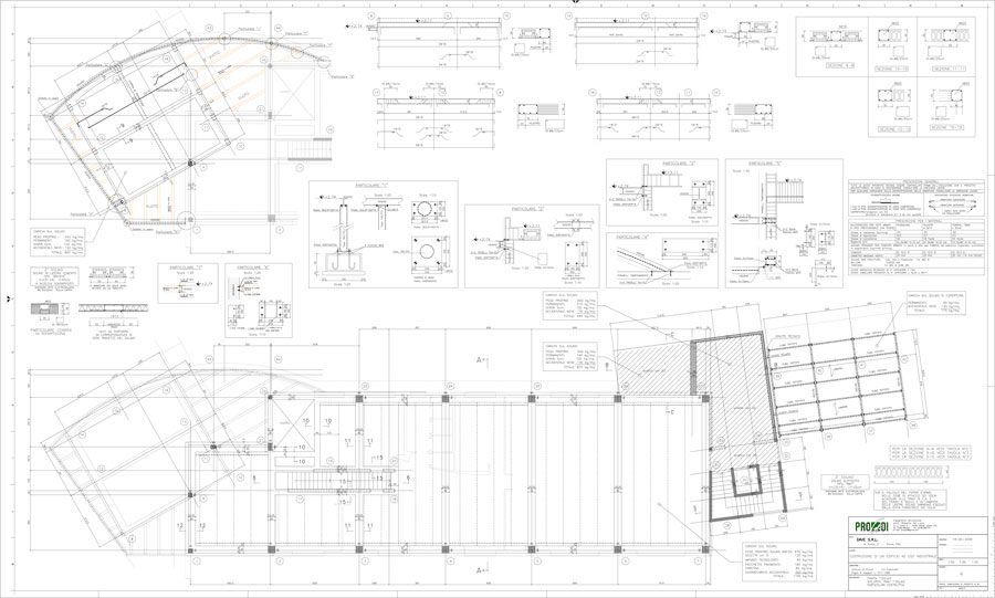 Plants technical drawings | De Luca Associati - Structural Engineering