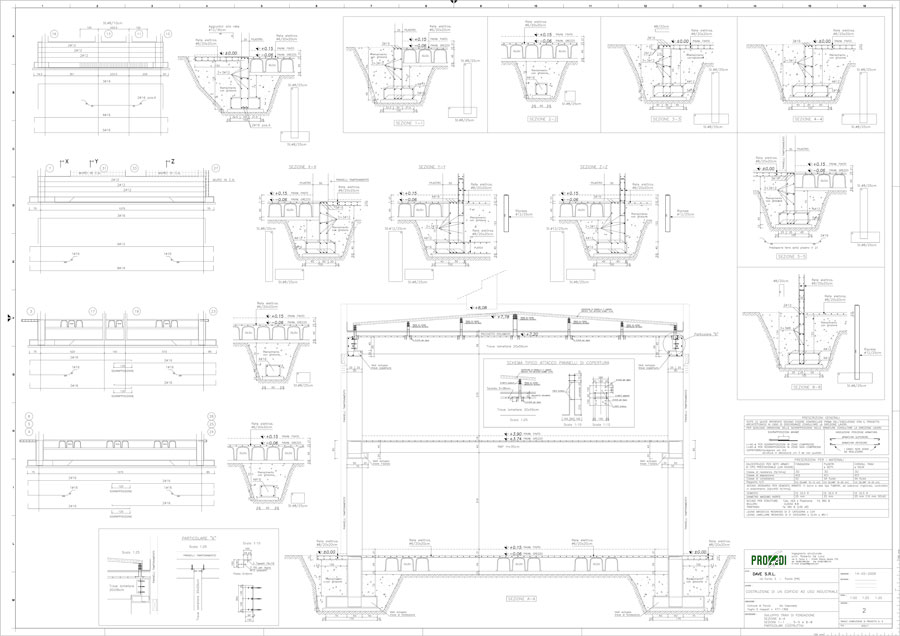 Sections technical drawings | De Luca Associati - Structural Engineering