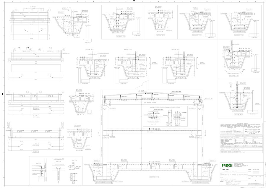 Disegno tecnico Sezioni | De Luca Associati - Ingegneria strutturale