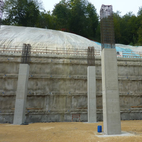 Construction of the wine cellar - De Luca Associati Structural Engineering