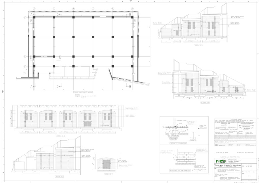 Disegno tecnico Prospetti | De Luca Associati - Ingegneria strutturale