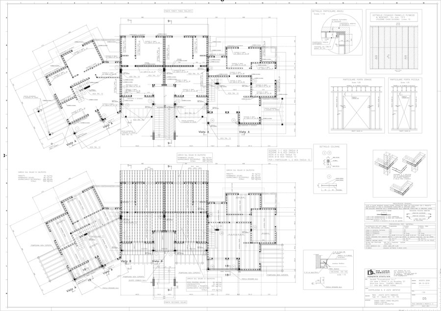 Disegno tecnico Pianta pareti | De Luca Associati - Ingegneria strutturale