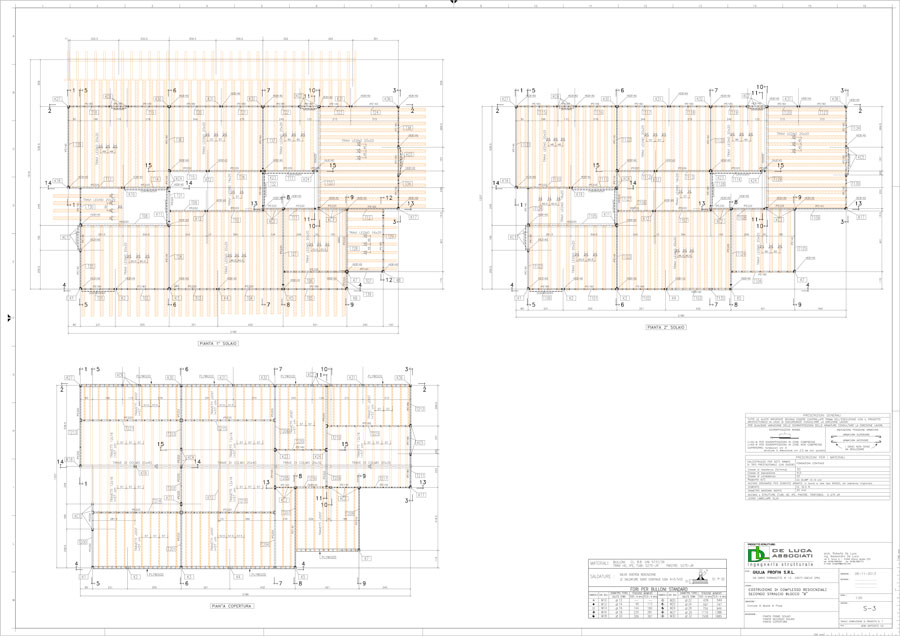 Plants technical drawing | De Luca Associati - Structural Engineering