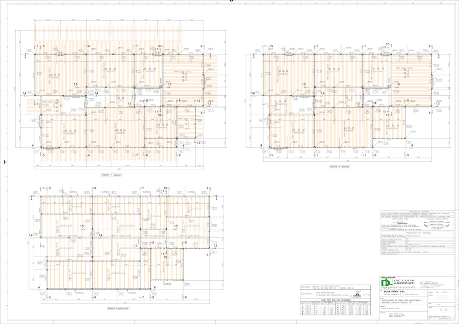 Disegno tecnico Piante | De Luca Associati - Ingegneria strutturale