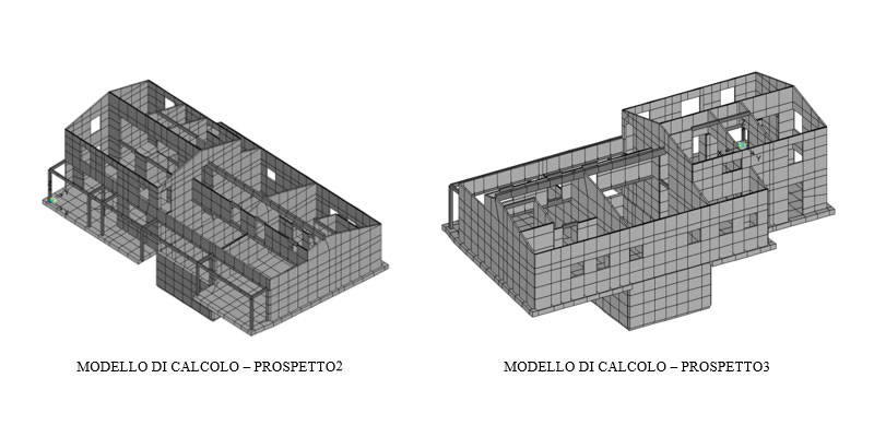 Renovation and enlargement of a residential building - 3D model - De Luca Associati
