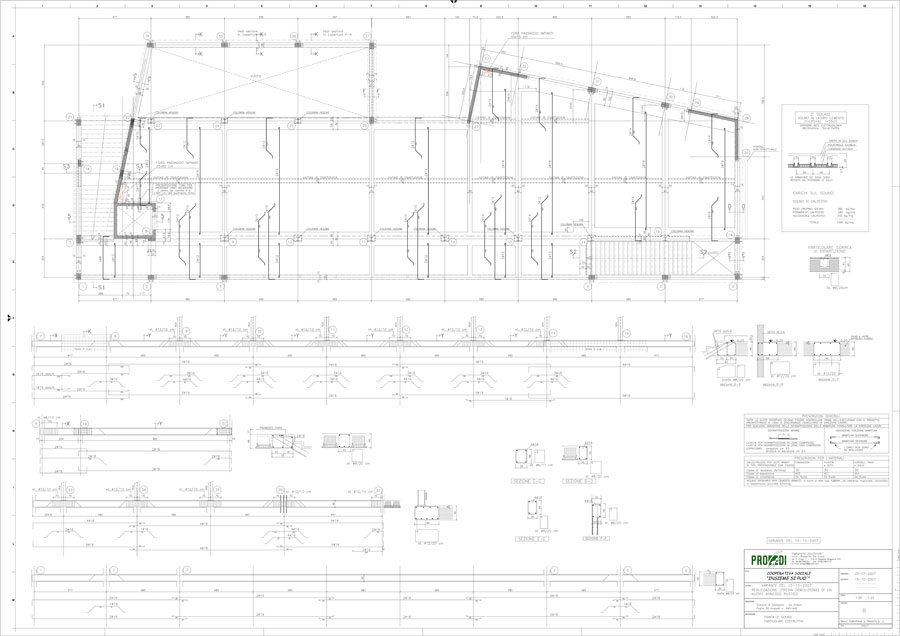 1° floor and building details technical drawings | De Luca Associati - Structural Engineering