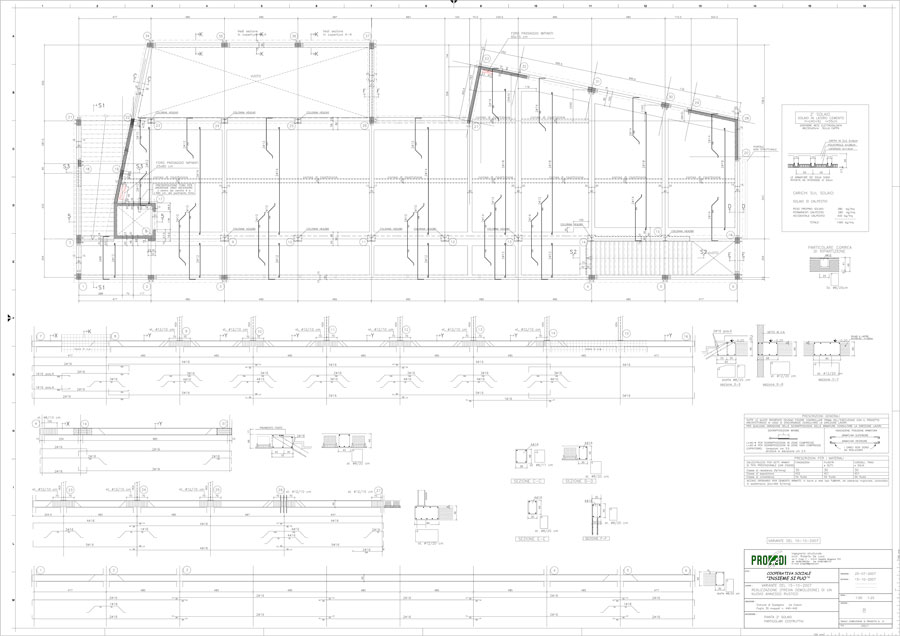 Disegni tecnici 1 solaio | De Luca Associati - Ingegneria strutturale