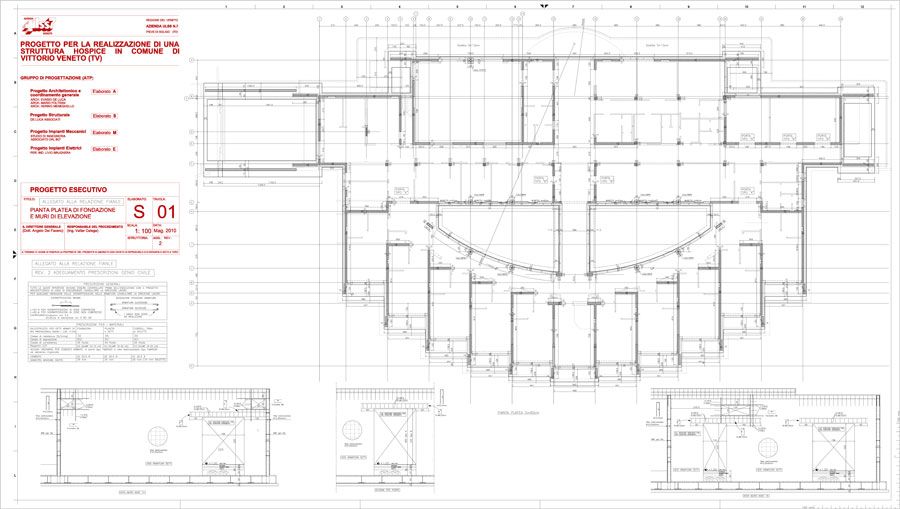 Disegni tecnici Piante | De Luca Associati - Ingegneria strutturale